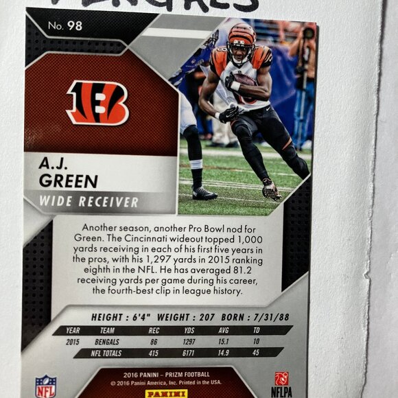 PRISTINE 2016 PANINI PRIZM NFL CINCINNATI  BENGALS SIX (6) SELECT TEAM MEMBERS - Picture 12 of 14
